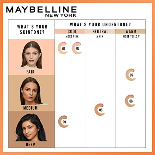 Base de maquillaje Fit Me Fresh Tint con Vitamina C, 05 Maybelline NY